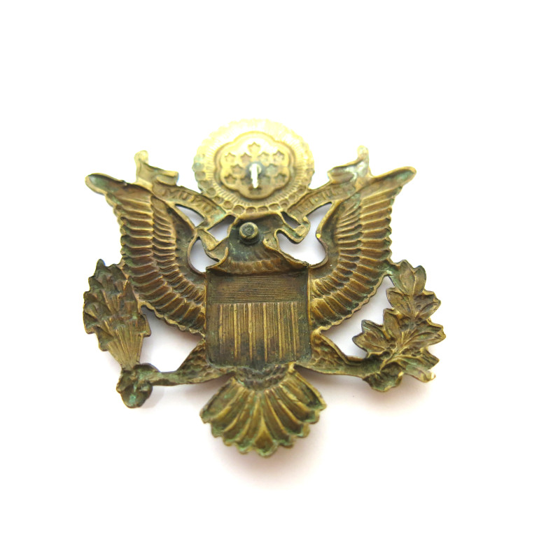 Aigle de casquette officier original US 1944  ref 41