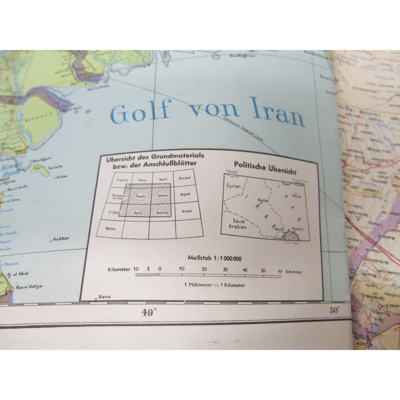 Carte d'état major Allemand 1941 Region Teheran 