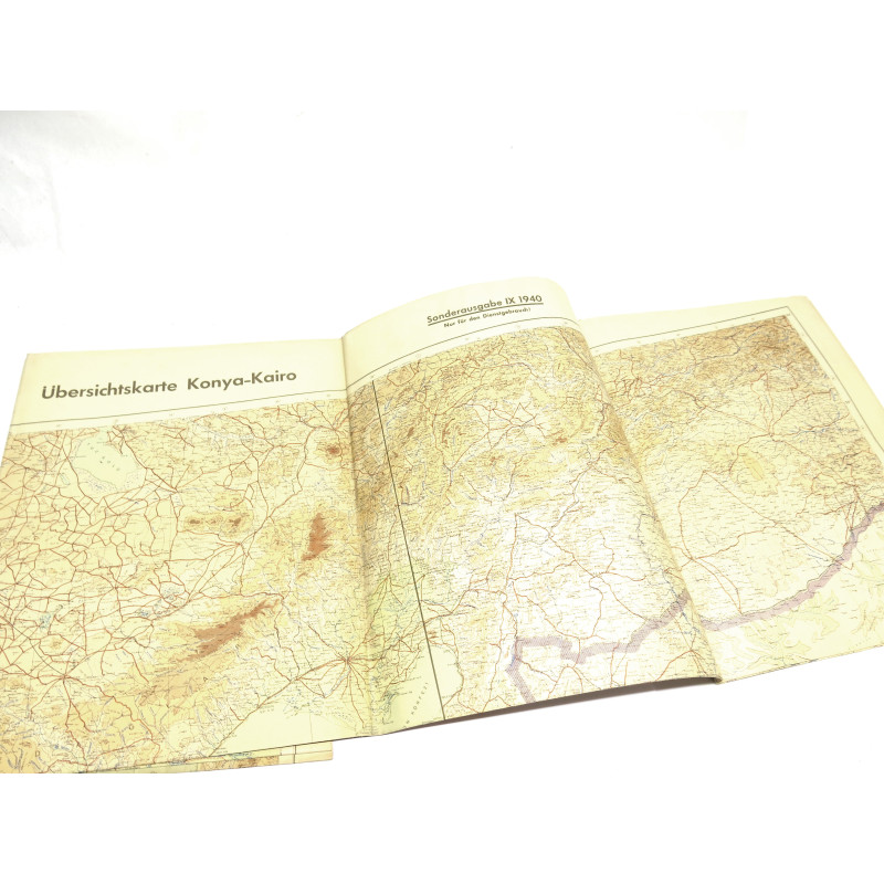 Carte d'état major Allemand 1940 Region Chypre Turquie 