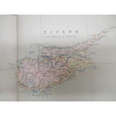 Carte d'état major Allemand 1940 Region Chypre Turquie 