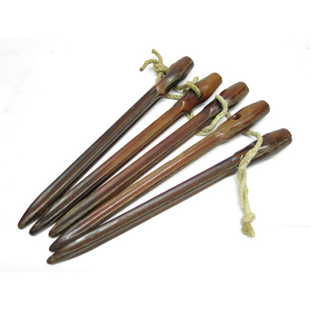Lot de 5 piquets de tente Allemand bakélite 1940 Réf 66  