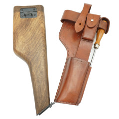 Etui crosse bois avec cuir pistolet C96 Mauser modèle 1912 -1916