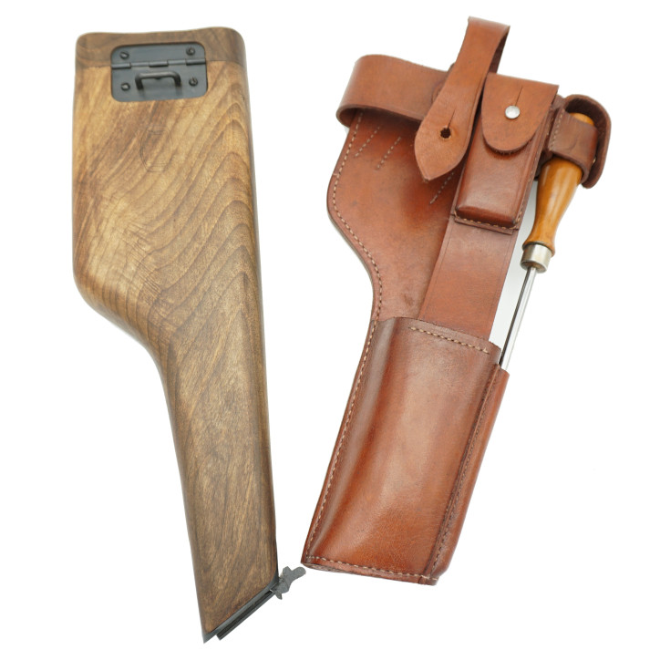 Stock wood with leather  C96 MAUSER  1912 or 1916  ref 191203