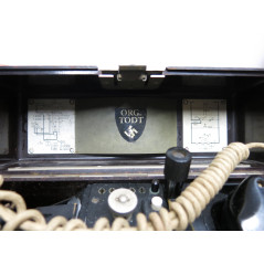 Téléphone de campagne Allemand ORG TODT 1936 bakélite ref 640