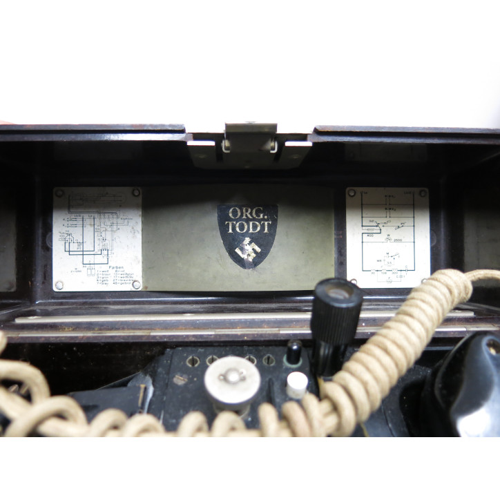Téléphone de campagne Allemand ORG TODT 1936 bakélite ref 640