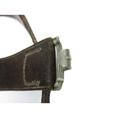 Ceinturon cuir Allemand original daté 1935 crochet alu  ref 86