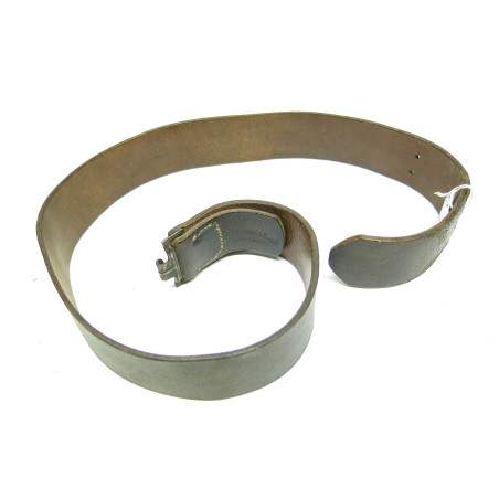 Ceinturon cuir Allemand original daté 1941 crochet acier ref 33