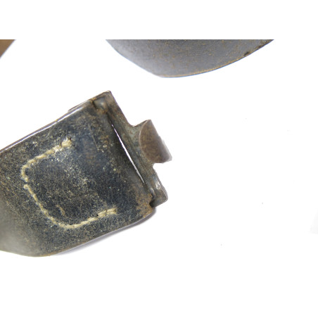 Ceinturon cuir Allemand original daté 1941 crochet acier ref 33