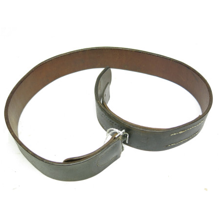 Ceinturon cuir Allemand original 1938 crochet alu ref 123