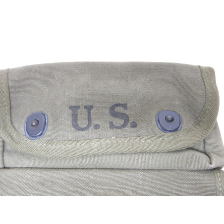 Porte grenade toile US 1943 original a  3 poches pour MK2  ref 52