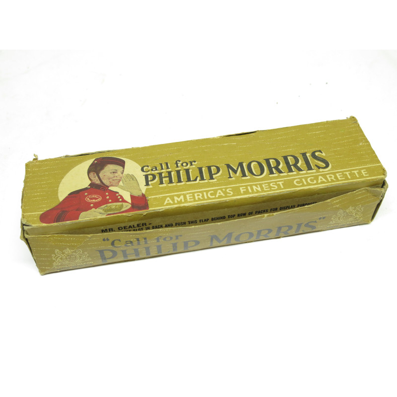 Boite carton vide original pour  cigarettes Philipp Morris  US ww2  ref 22