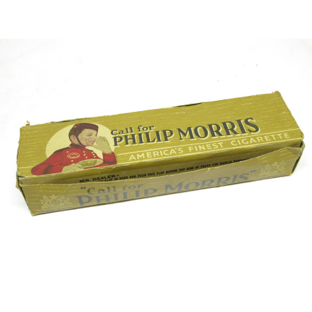 Boite carton vide original pour cigarettes Philipp Morris US ww2 ref 22