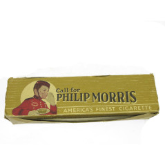 Boite carton vide original pour cigarettes Philipp Morris US ww2 ref 22