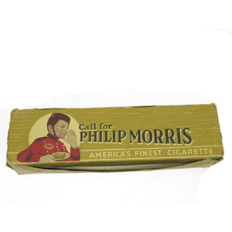 Boite carton vide original pour cigarettes Philipp Morris US ww2 ref 22
