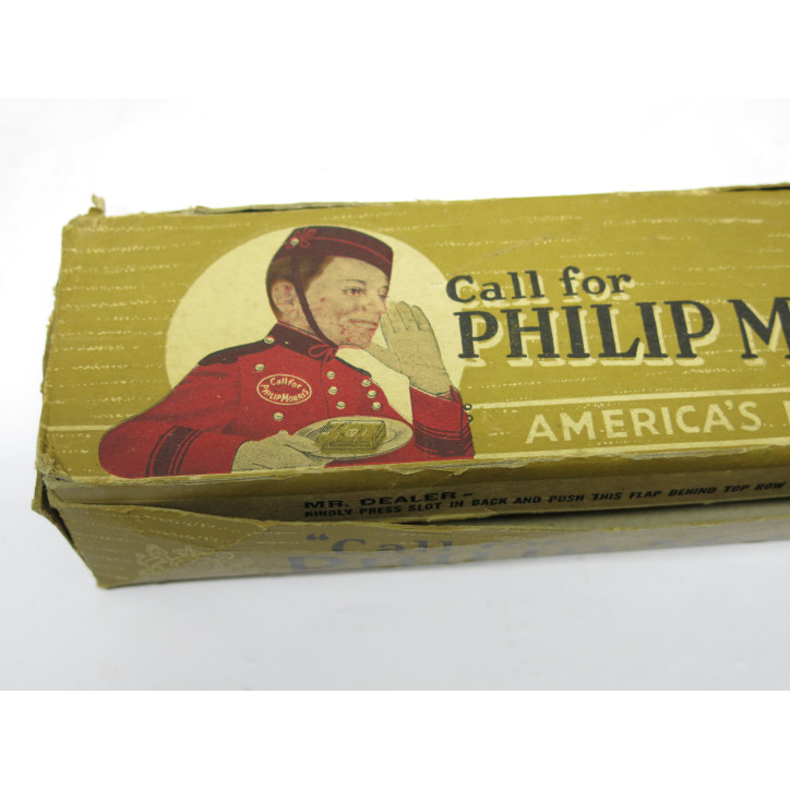 Boite carton vide original pour  cigarettes Philipp Morris  US ww2  ref 22