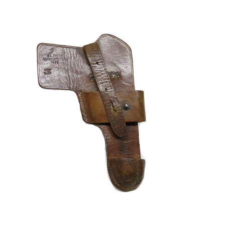 Etonnant etui cuir P08 Luger modifié pour Ruby 7.65 resistance ou Indochine ref 188