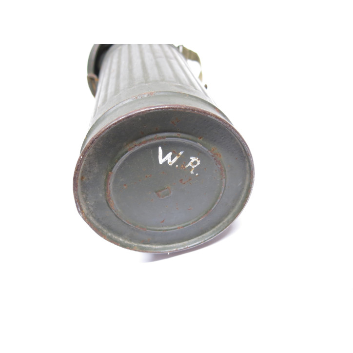 Boite vide de masque a gaz WH originale datée 1941 ref 558