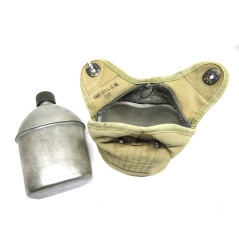 Gourde originale  US 1942 complète avec quart et housse ref 800 