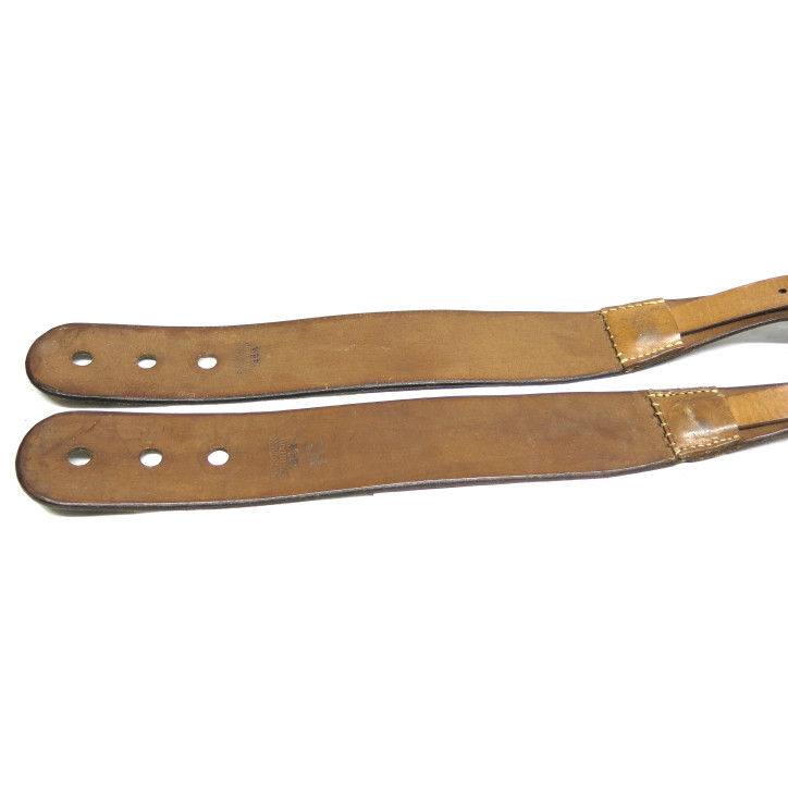 Paire de bretelles cuir sac Tonister Allemand ww2 ref 896 