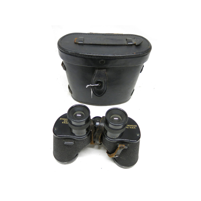 Paire de jumelles M3 US  6 x 30  Westinchouse 1942 avec etui cuir  ref 80  