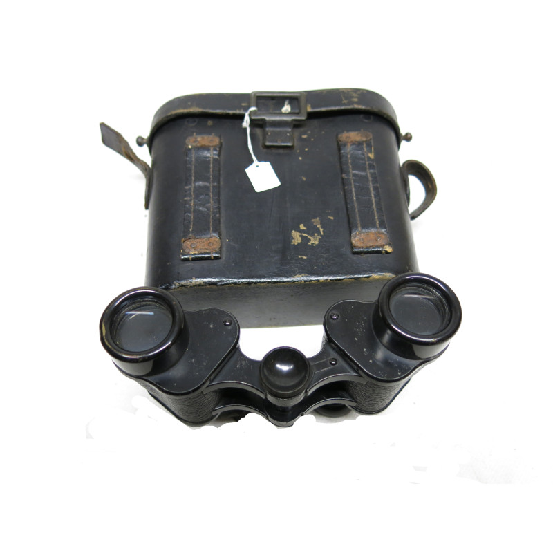 Paire de jumelles Allemande 1917 Carl Zeiss Jena 6 x 24 avec etui cuir ref 33