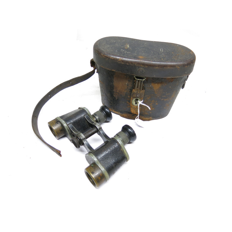 Paire de jumelles Allemande  Carl Zeiss Jena avec etui cuir ref 88