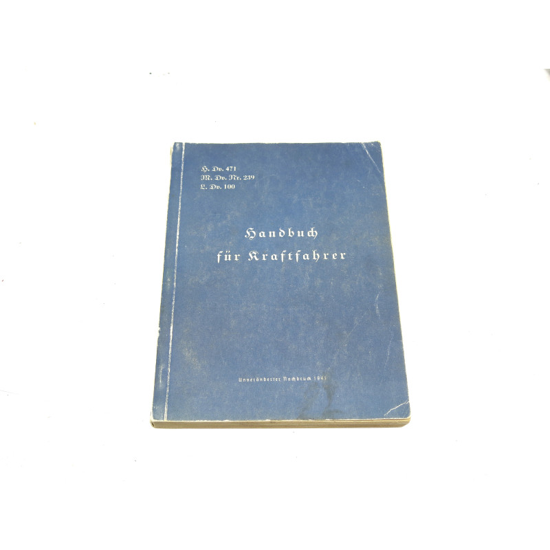Livre  original Handbuch für Kraftfahrer de 1941 