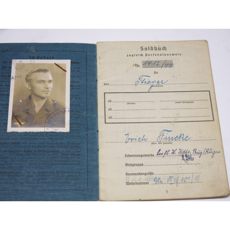 Soldbuch Allemand Luftwaffe ref 66 
