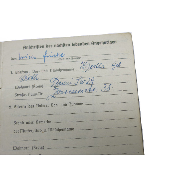 Soldbuch Allemand Luftwaffe ref 66 