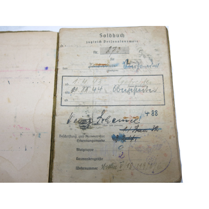Soldbuch Allemand Wh  ref  88 