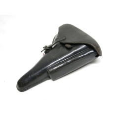 Etui cuir Luger P08 original 39/45 modifié Indochine ref 900