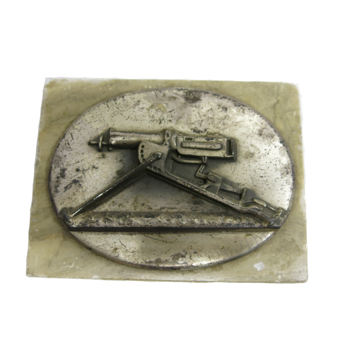 Plaque commemotative Allemande  tireur MG 08 14/18 ref bo doc 