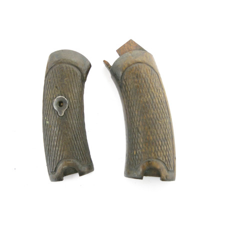 Belle paire de plaquettes de crosse originale revolver 1892 ref 168 