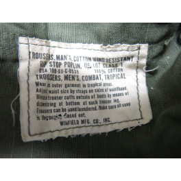 Pantalon original 1969 US Vietnam etat neuf ref  951