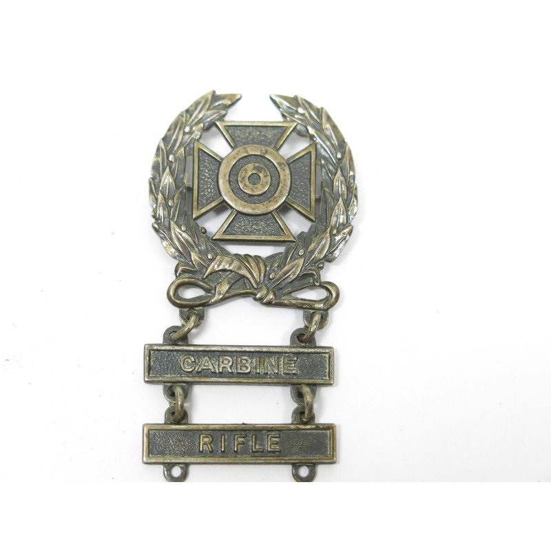 Badge qualification expert tireur - Carbine - Rifle US Army 39/45 ref 723 