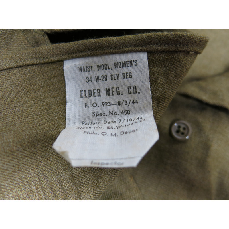 Chemise WAC  US originale WW2 - datée 1944 état neuf  