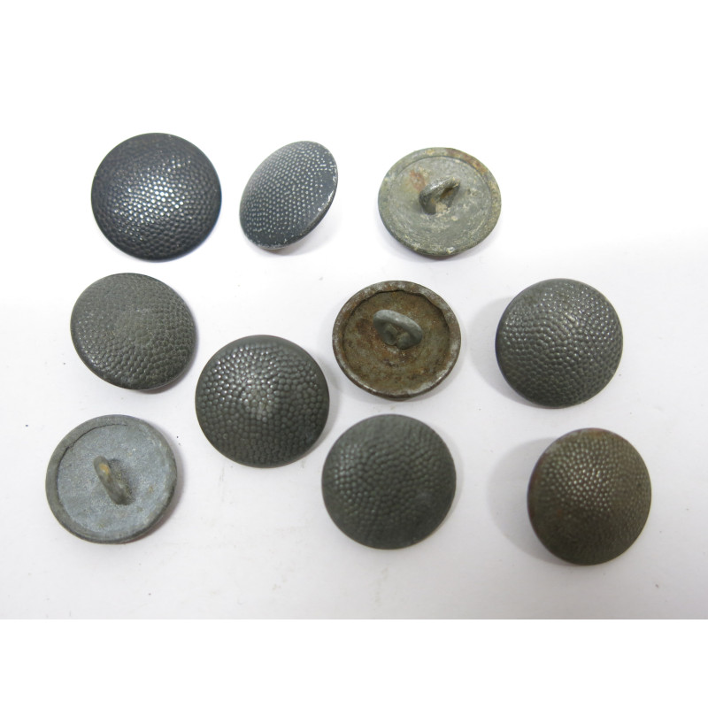 Lot de 10 boutons originaux Allemand veste Wh Ref  75