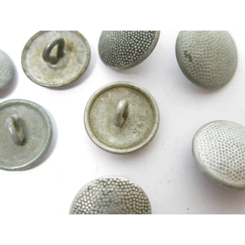 Lot de 8 boutons originaux Allemand veste Wh Ref  71