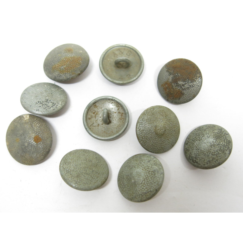 Lot de 10 boutons originaux Allemand veste Wh Ref  541
