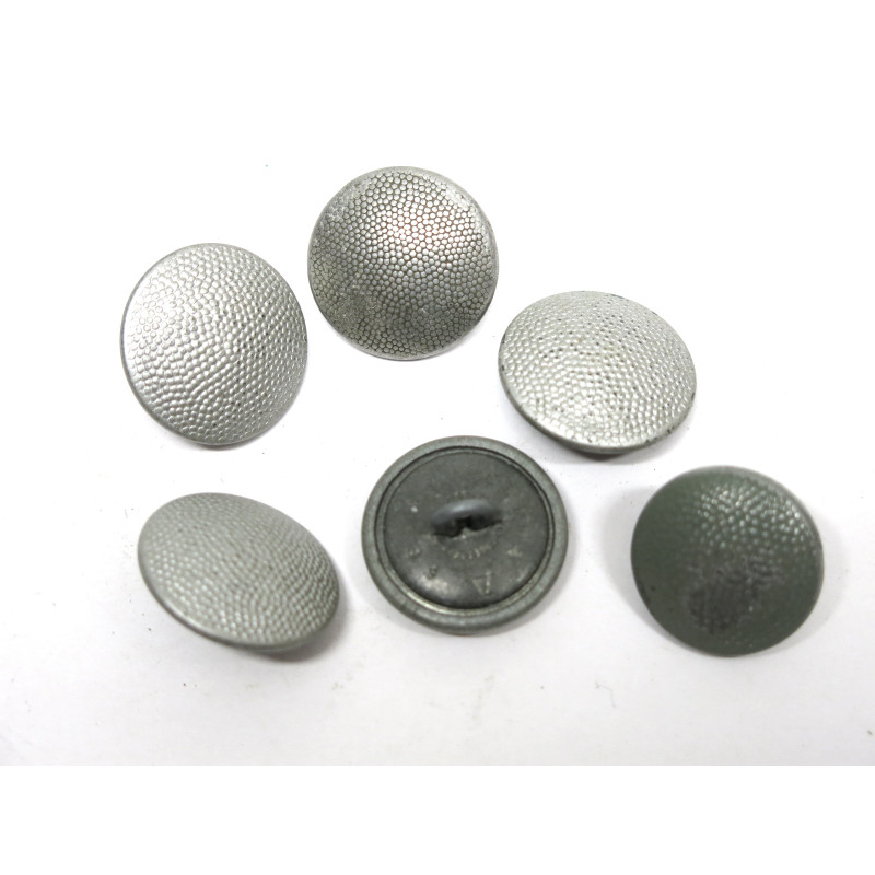 Lot de 6 boutons originaux Allemand veste Wh Ref  52