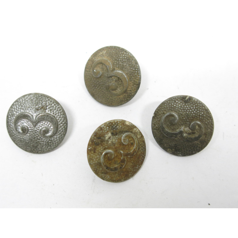 Lot de 4 boutons originaux Allemand veste Wh Ref  42