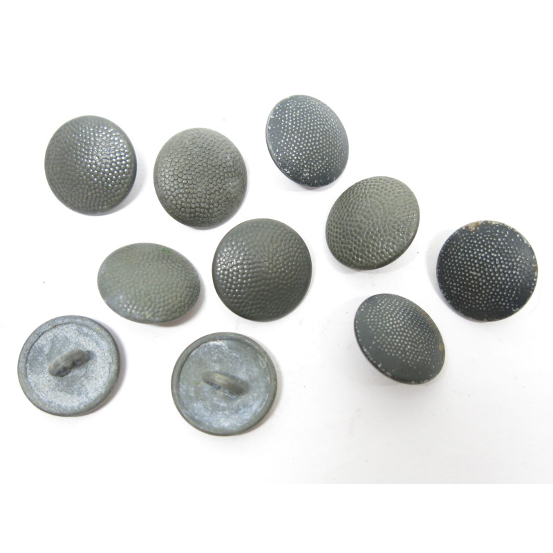 Lot de 10 boutons originaux Allemand veste Wh Ref  74