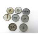 Lot de 8 boutons originaux Allemand veste Wh Ref  56