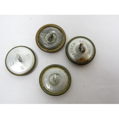 Lot de 4 boutons dorés originaux Allemand veste Wh Ref  49