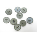Lot de 9 boutons originaux Allemand veste Wh Ref  73
