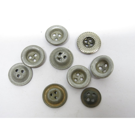 Lot de 9 boutons originaux Allemand veste Wh Ref  61