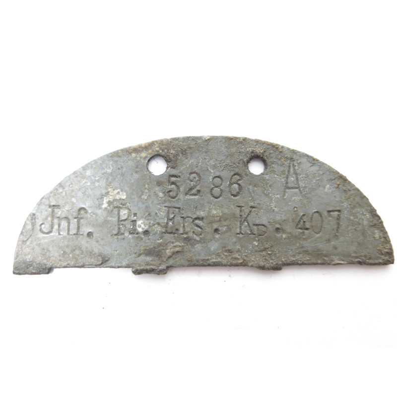 Demi plaque identification originale Allemande Normandie  Ref 300 