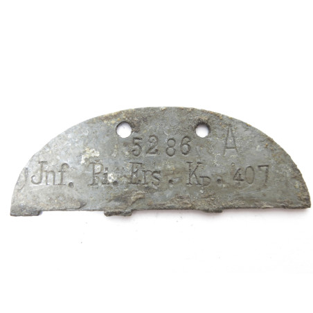 Demi plaque identification originale Allemande Normandie Ref 300