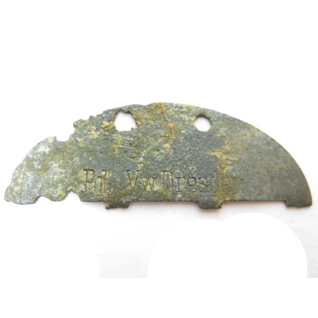 Demi plaque identification originale Allemande Normandie Ref 320