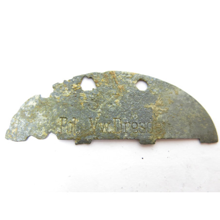 Demi plaque identification originale Allemande Normandie Ref 320